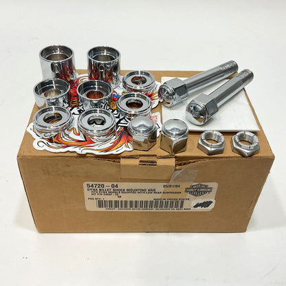 New Genuine Harley Dyna Billet Shock Chrome Mounting Hardware kit 54720-04