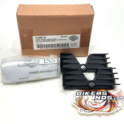 New Genuine Harley 2004-UP XL Black Finned Headbolt Bridge Set 61400176