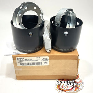 New Genuine Harley 2009-2016 Touring Satin Black Anodized 4" End Caps 65100028