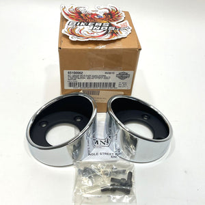 Harley 2009-2025 Touring Screamin Eagle Short Slash 4" Muffler End Caps 65100062