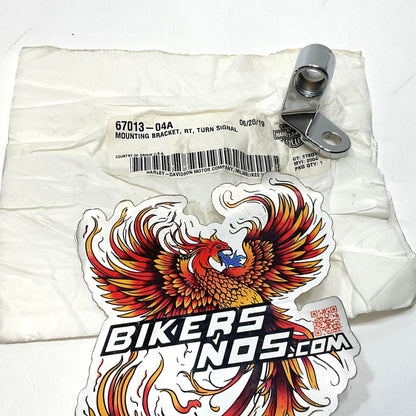 Genuine Harley 2004-2024 Softail Dyna Right Turn Signal Mount bracket 67013-04A