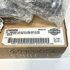 New Genuine Harley 2006-2009 Touring Chrome Curved License Plate Frame 67900056