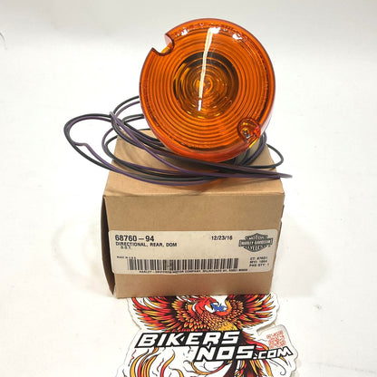 New Harley 1994-2001 Dyna XL Softail Chrome Turn Signal Assembly Rear 68760-94