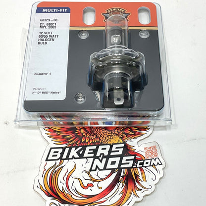 New Genuine Harley 12 Volt 60/55 Watt Halogen Bulb 68329-03