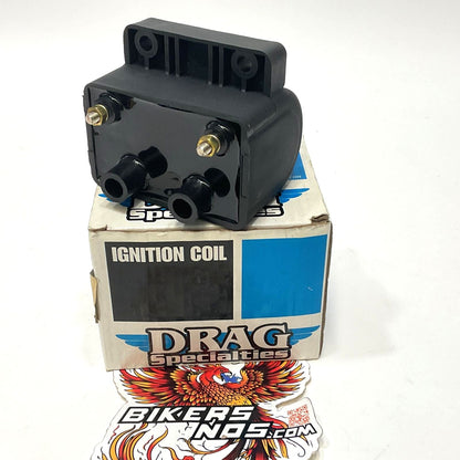 Drag Specialties 1970-2006 Harley Dual-Fire Ignition Coil Black 3 OHM 2102-0228