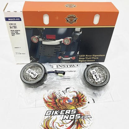 New Genuine Harley 2016-2025 Softail LED Rear Turn Signal Inserts 67801149