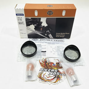 New Genuine Harley Front Turn Signal Visor Black Trim Ring 73342-09