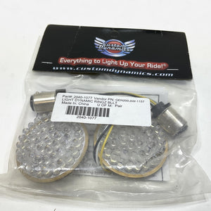 Custom Dynamics Harley LED Front Rear Turn Signal Kit W/Lens GEN-KIT-1