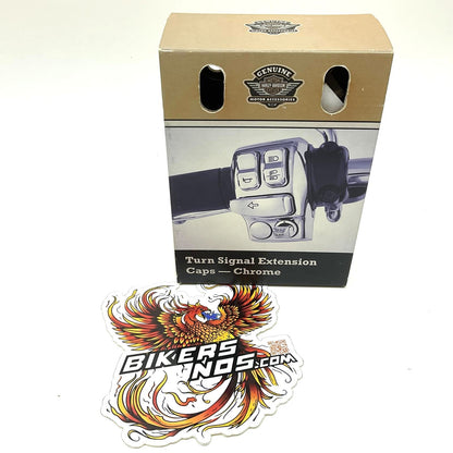 New Genuine Harley 2016 Up Touring Chrome Turn Signal Extension Caps 71500412