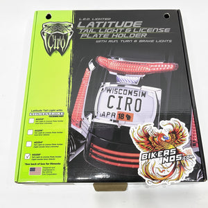 CIRO Harley 2014-2021 Touring Tail Light License Plate Mount w Lightstrike 40258
