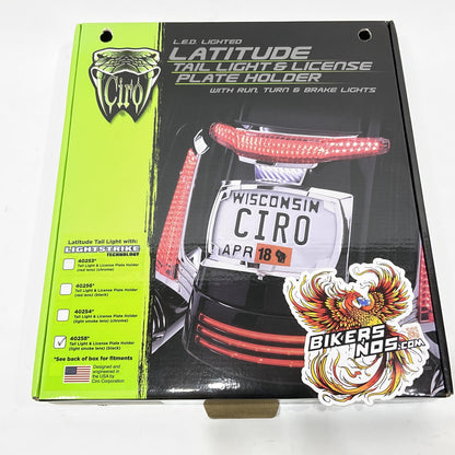 CIRO Harley 2014-2021 Touring Tail Light License Plate Mount w Lightstrike 40258
