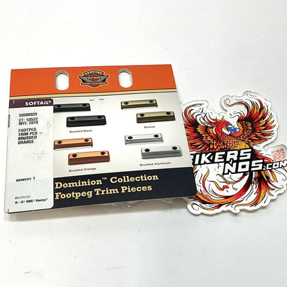 NEW Harley Davidson Dominion Foot Peg Trim Brushed Orange 50500939