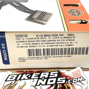 New Genuine Harley 2014 Up XL XG Brass Small Brake Pedal Pad 50600169
