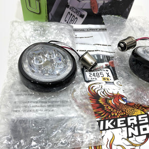 CIRO 2007-2024 Harley Fang LED Black Signal Light Inserts 45421