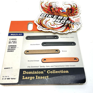 Harley 2006-2018 TC M8 Brushed Orange Dominion Large Derby Cover Insert 61400606