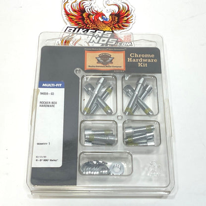 NEW Genuine Harley Twin Cam Chrome Rocker Box Hardware Kit bolts 94059-03