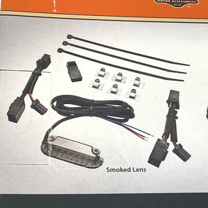 NEW Genuine Harley Dyna XL Air Foil Luggage Rack Smoked LED Light Kit 68000010