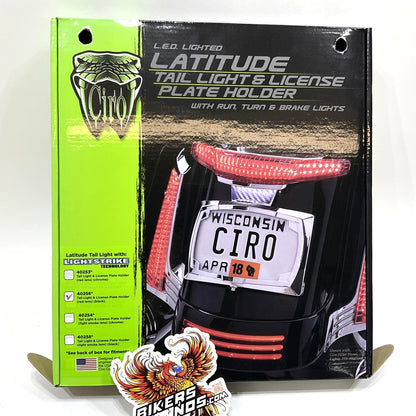 CIRO 2014-2021 Harley Touring Latitude Tail Light License Plate Mount 40256