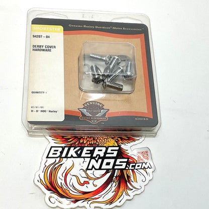 New Genuine Harley 2004 Up Sportster Chrome Derby Cover Hardware 94207-04