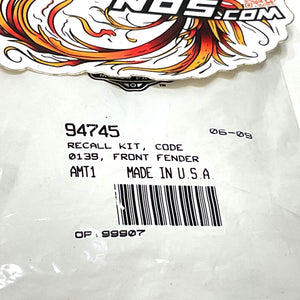 New Genuine Harley Front Fender Recall Kit Code 0139 94745