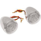 Drag Specialties Harley Deuce-Style LED Front Turn Signal Kit Amber 2020-0276