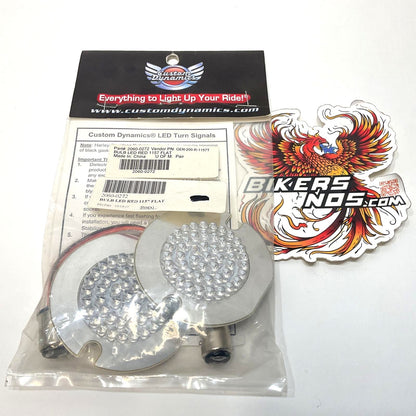 Custom Dynamics Harley 1157 Dual Filament 3" Flat Red LED Turn Signal 2060-0272