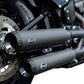 S&S CYCLE 2018-2023 Softail Grand National Race Black Ceramic Mufflers 550-0737