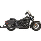 Bassani 2018-24 Softail Black True Dual Fishtail Exhaust NO Baffle 36" 1S86EB36