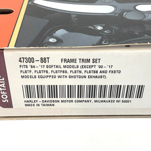 New Genuine Harley 1984-2017 Softail Frame Trim Set Chrome 47300-88T