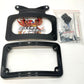Kuryakyn 2010-2021 Harley Touring Black Curved License Plate Mount KUR3147