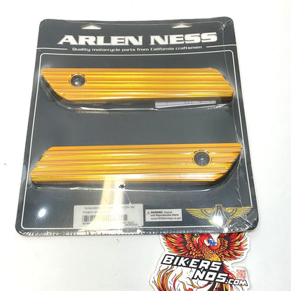 Arlenn Ness 2014-2025 Harley Touring Saddlebag Latch Covers Gold 03-606