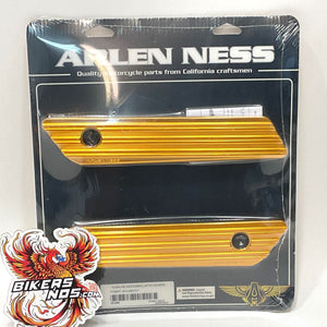 Arlenn Ness 2014-2025 Harley Touring Saddlebag Latch Covers Gold 03-606