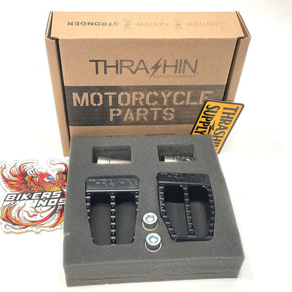 Thrashin Supply Male Mount Militant Foot Pegs Black TSC-2019-1-D