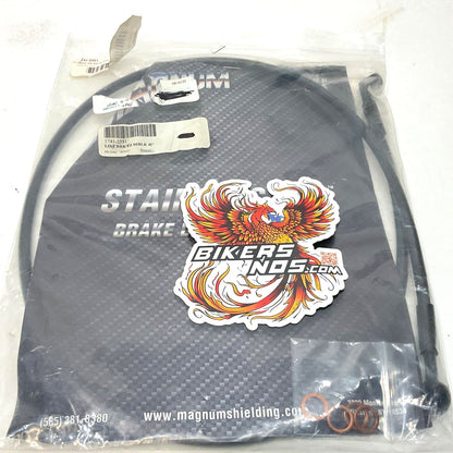 Magnum Harley 2004-2021 Sportster Softail 44" Brake Line Black SBB0607-42