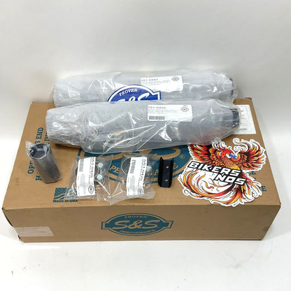 S&S CYCLE 2018-2023 Softail Grand National Race Black Ceramic Mufflers 550-0737