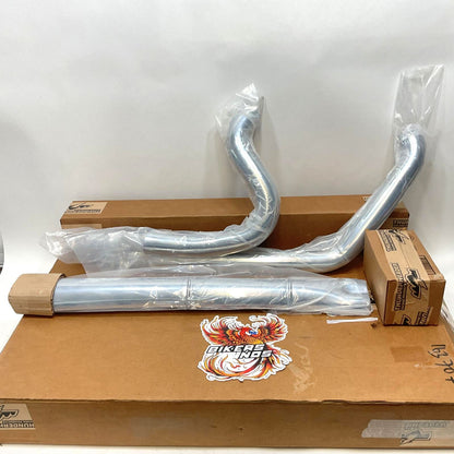 Thunderheader 2010-2016 Touring Chrome 2-Into-1 Exhaust With Heat Shields 1074S