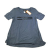 NEW Genuine Harley Womens Stitched 3/4 Sleeve Scoop Neck Shirt Smoke Gray XL