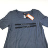 NEW Genuine Harley Womens Stitched 3/4 Sleeve Scoop Neck Shirt Smoke Gray XL