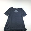 NEW Genuine Harley Womens Stitched 3/4 Sleeve Scoop Neck Shirt Smoke Gray XL