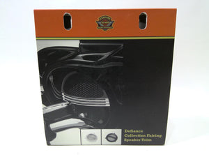 NEW Genuine Harley 2014Up Touring Defiance Fairing Speaker Chrome Grill 76000685