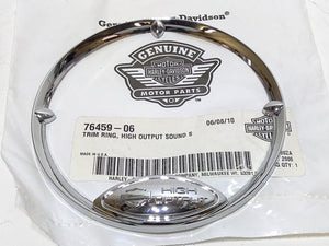 NOS Genuine Harley Side Car High Output Sound System Speaker Trim Ring 76459-06