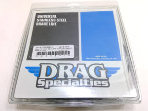 Drag Specialties Stainless Steel Brake Line Clear Coat 74" DS-098874