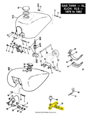 NOS Genuine Harley Fuel Tank Support Bracket 1982-1983 XL XR 61021-82