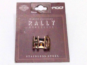 NEW Genuine Harley Jewelry Rose Gold H-D Rally Charm Bracelet HSP0098