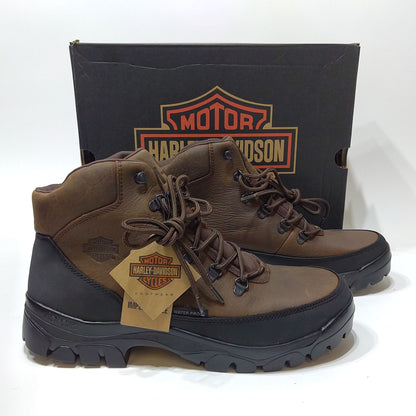 NEW Harley-Davidson Mens MacLeod Waterproof Brown Motorcycle Boot Size8.5 D93736