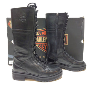 NEW Harley-Davidson Womens Dalwood 12-Inch Black Motorcycle Boots Size 7 D84744