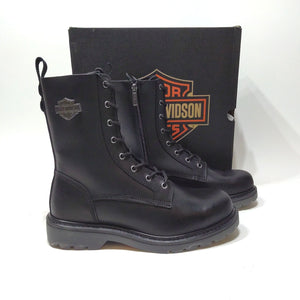 NEW Harley-Davidson Mens Asherton 8-Inch Black Motorcycle Boots Size 11.5 D93783