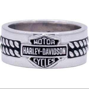 NEW Genuine Harley Jewelry Size 8.5 Silver Rope Band Ring B&S HDR0445-09