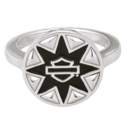 NEW Genuine Harley Jewelry Size 8.5 Tribal Ray Silver Ring HDR0483-09