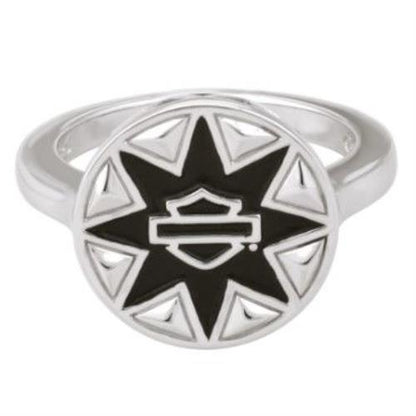 NEW Genuine Harley Jewelry Size 5.5 Tribal Ray Silver Ring HDR0483-06